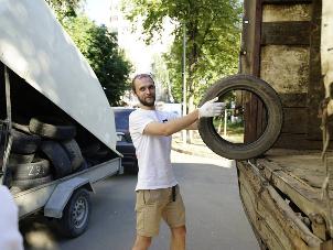 Вторая акция по сбору автомобильных и велосипедных шин пройдет в Казани
